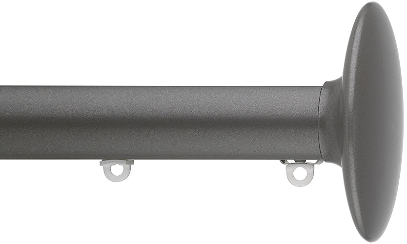 Silent Gliss Metropole 30mm 7610 Gun Metal Ellipse Finial
