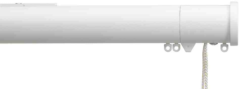 Silent Gliss Corded Metropole 30mm 7630 Matt White Stud Endcap Finial