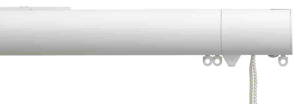 Silent Gliss Corded Metropole 30mm 7630 Matt White Flush Endcap Finial