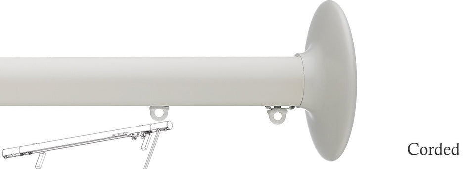 Silent Gliss Corded Metropole 30mm 7630 Ecru Ellipse Finial