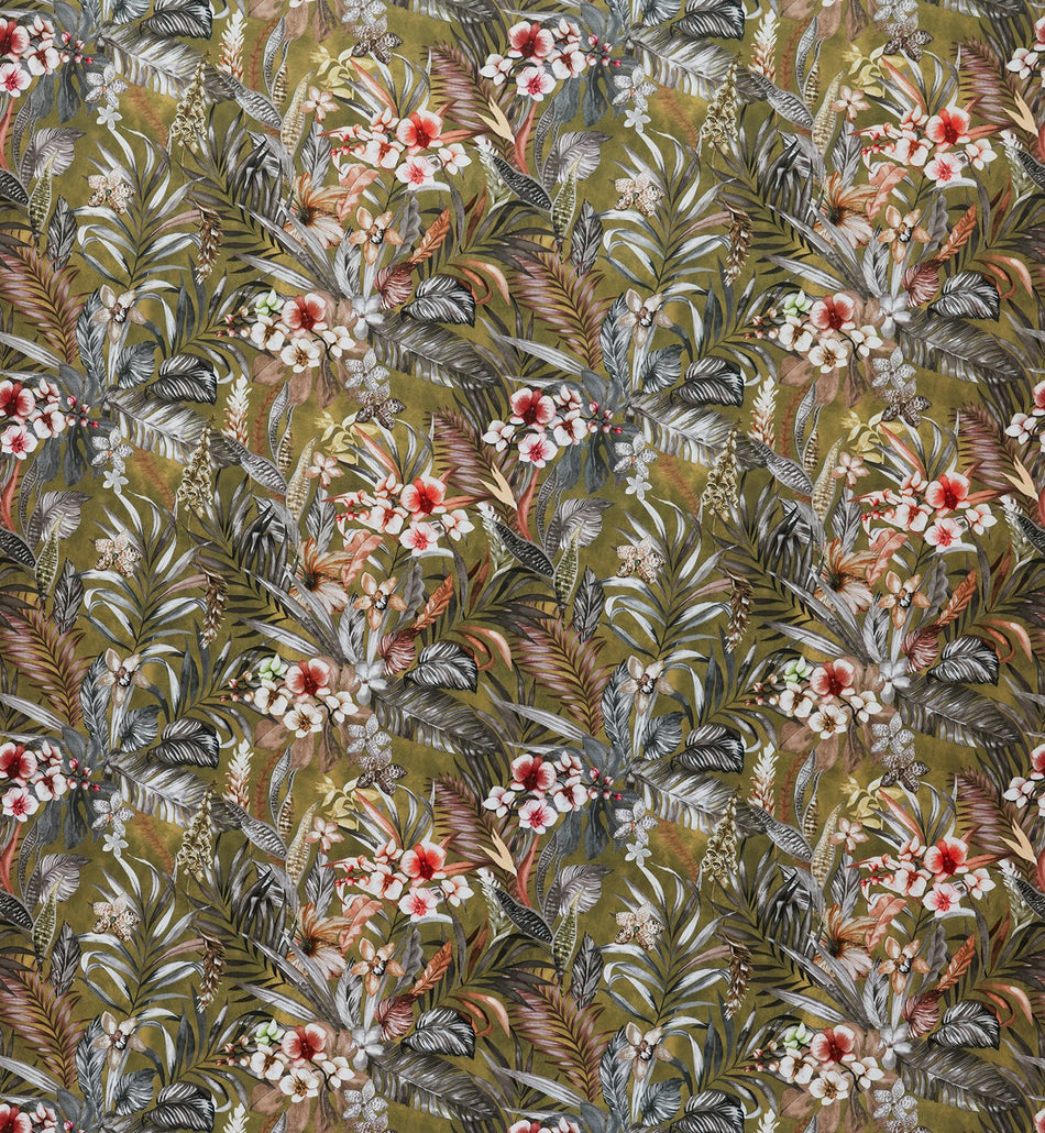 Ashley Wilde Tahiti Kew Olive Fabric