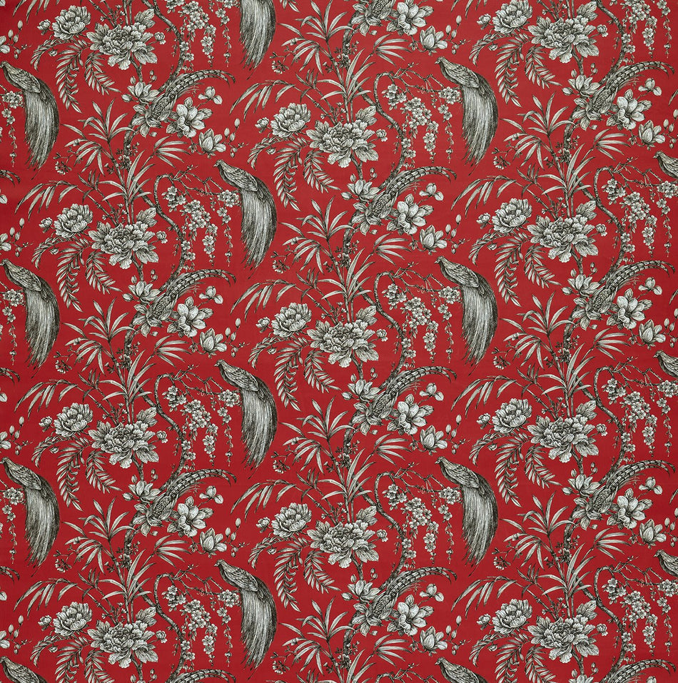 Ashley Wilde Tahiti Botanist Crimson Fabric