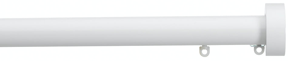 Silent Gliss Metropole 23mm 7600 Matt White Design Endcap Finial