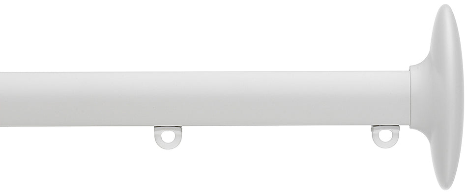 Silent Gliss Metropole 23mm 7600 Matt White Ellipse Finial