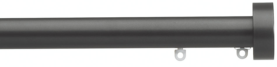 Silent Gliss Metropole 23mm 7600 Charcoal Design Endcap Finial