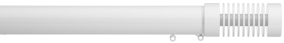 Silent Gliss Metropole 50mm 7620 White Groove Cylinder Finial