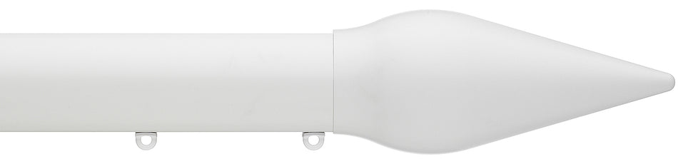 Silent Gliss Metropole 50mm 7620 Matt White Spear Finial