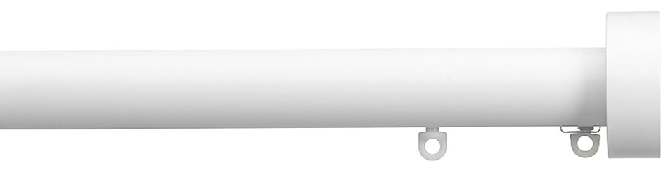 Silent Gliss Metropole 50mm 7620 Matt White Design Endcap Finial
