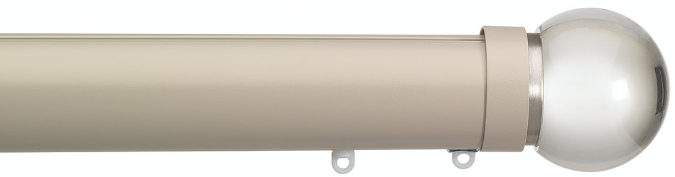 Silent Gliss Metropole 50mm 7620 Taupe Clear Ball Finial