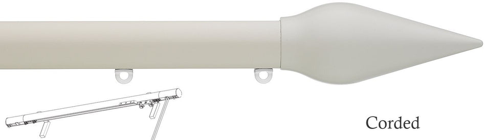 Silent Gliss Corded Metropole 50mm 7640 Ecru Spear Finial