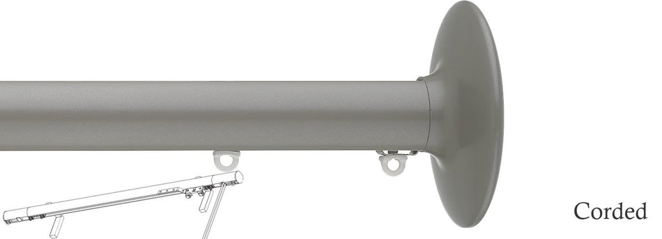 Silent Gliss Corded Metropole 50mm 7640 Slate Grey Ellipse Finial