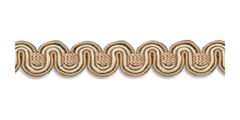 Troynorth Minsk Scroll Gimp Braid, Fawn