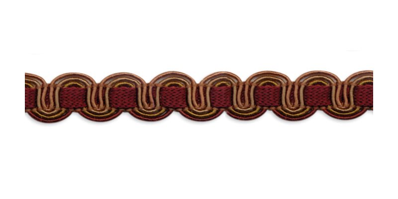 Troynorth Minsk Scroll Gimp Braid, Mulberry