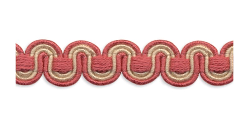 Troynorth Villa Scroll Gimp Braid, Flames