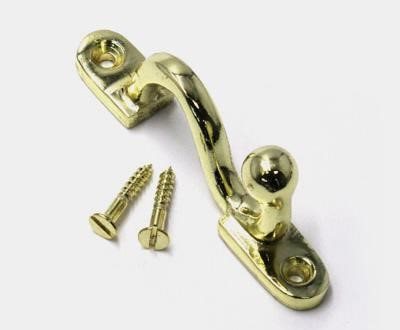 Renaissance Security Tieback Hook, Polished Brass
