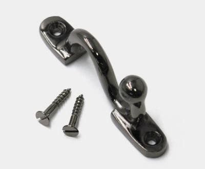 Renaissance Security Tieback Hook, Black Nickel