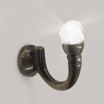 Renaissance Bejewelled Tieback Hook, Antique Brass