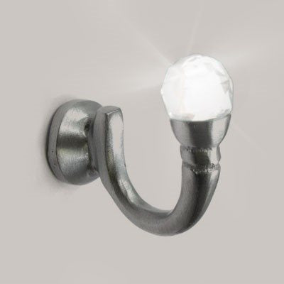 Renaissance Bejewelled Tieback Hook, Satin Chrome