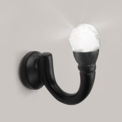 Renaissance Bejewelled Tieback Hook, Matt Black