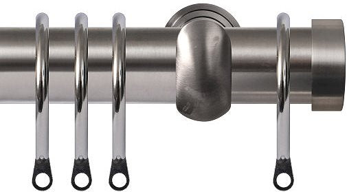 Renaissance 29mm Stainless Steel Extendable Cup Curtain Pole Endcap