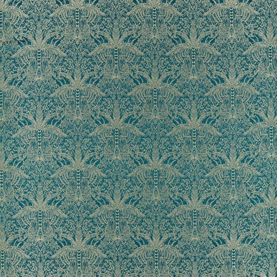 Clarke & Clarke Exotica 2 Leopardo Kingfisher Fabric