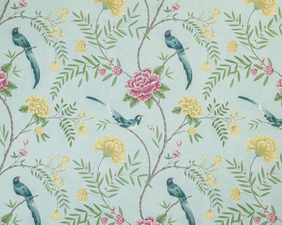 Ashley Wilde Kyoto Gardens Rhea Aqua Fabric