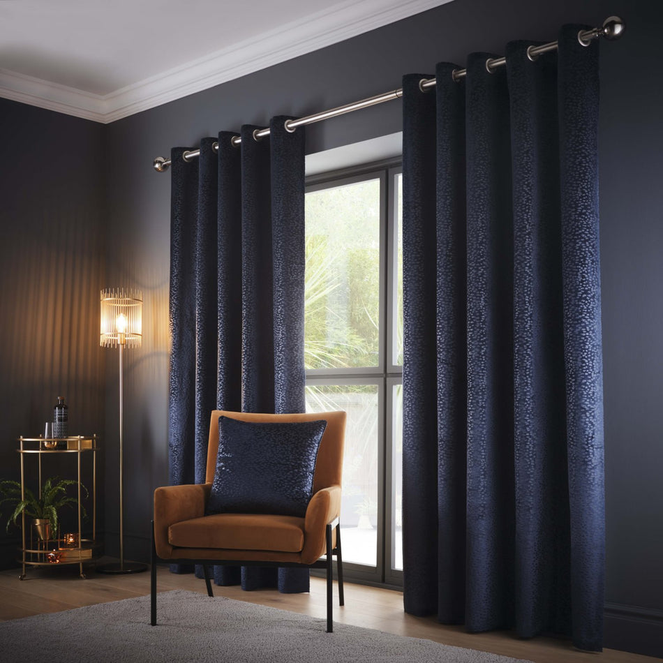 Studio G Vienna Eyelet Curtains Midnight