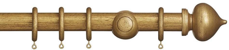 Museum 35mm & 45mm Antique Gilt Pole Florence Finial