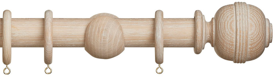 Hallis Eden 35mm Wood Pole Oatmeal Ridged Ball
