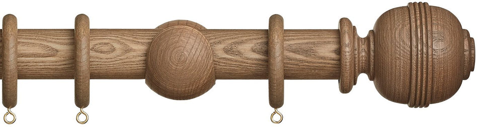 Hallis Eden 35mm Wood Pole Sisal Ridged Ball