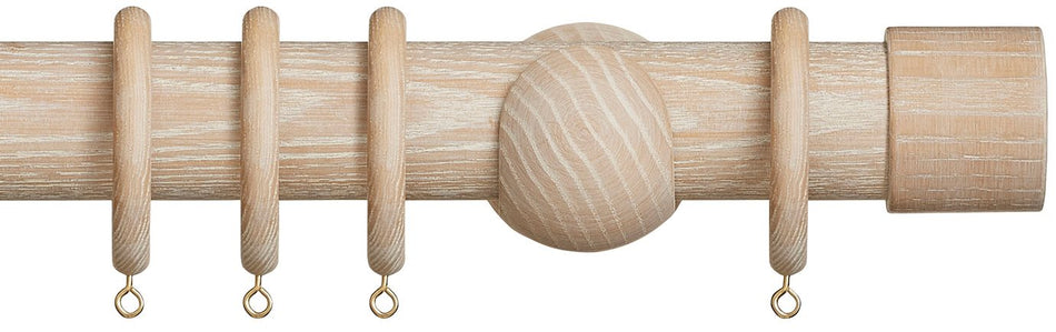 Hallis Eden 45mm Wood Pole Oatmeal End Cap