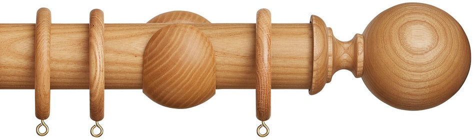 Hallis Eden 45mm Wood Pole Natural Ball