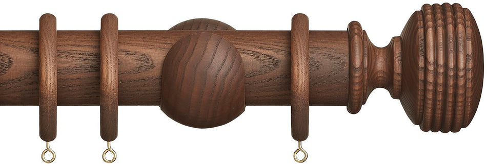Hallis Eden 45mm Wood Pole Cocoa Ellipse