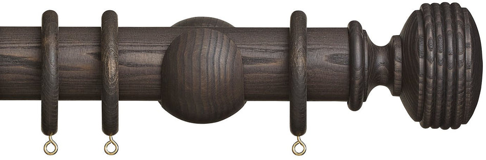 Hallis Eden 45mm Wood Pole Umber Ellipse