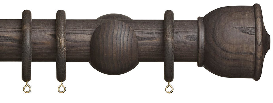 Hallis Eden 45mm Wood Pole Umber Urn