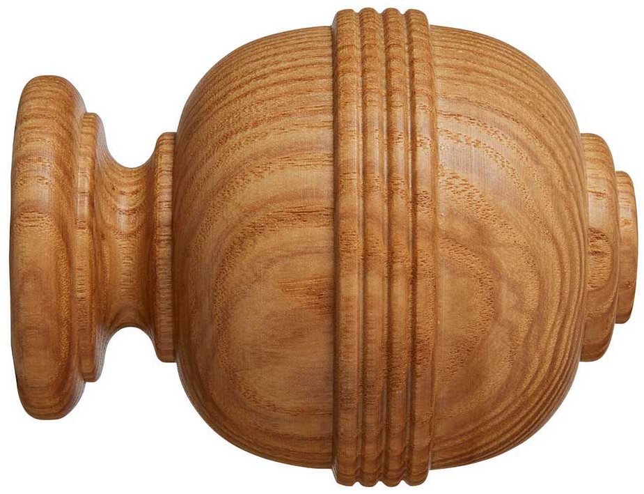 Hallis Eden 35mm and 45mm Finial only Ridged Ball Natural