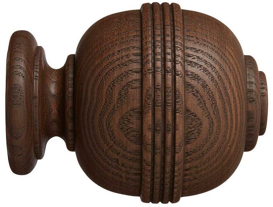 Hallis Eden 35mm and 45mm Finial only Ridged Ball Cocoa
