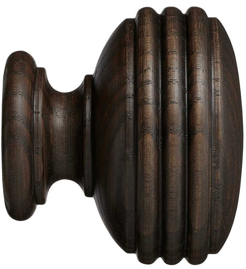 Hallis Eden 35mm and 45mm Finial only Ellipse Umber