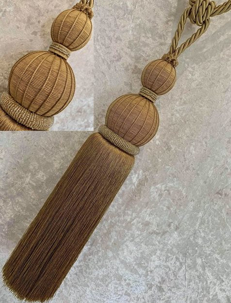 Copper Fox Imperial Rope Curtain Tieback Gold