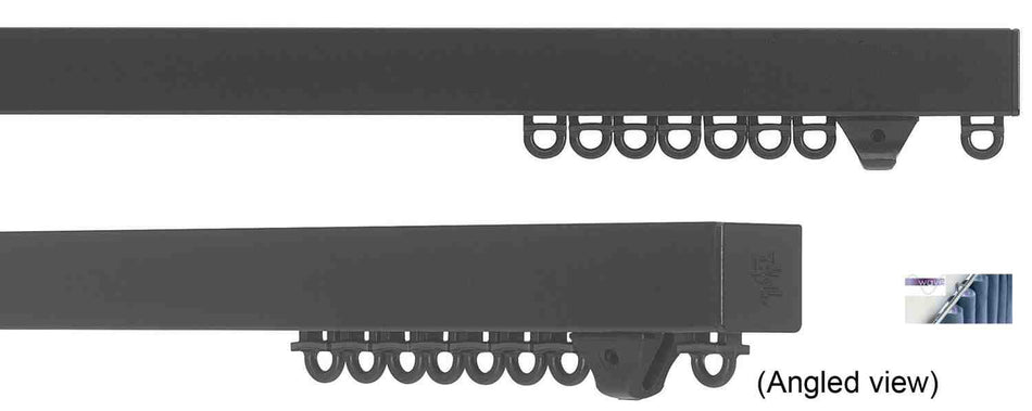 Silent Gliss 6870 Hand Drawn Silent Curtain Track Wave Black