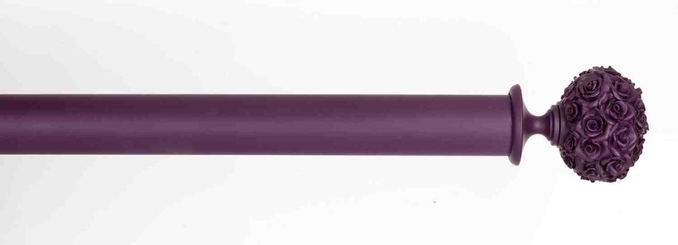 Byron Floral Neon 35mm 45mm 55mm Pole Aubergine Posy