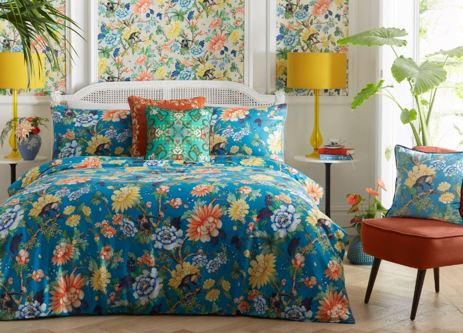 Wedgwood by Clarke & Clarke Sapphire Garden Duvet Set Sapphire