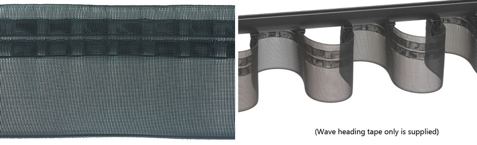 Silent Gliss Black Wave Curtain Heading Tape