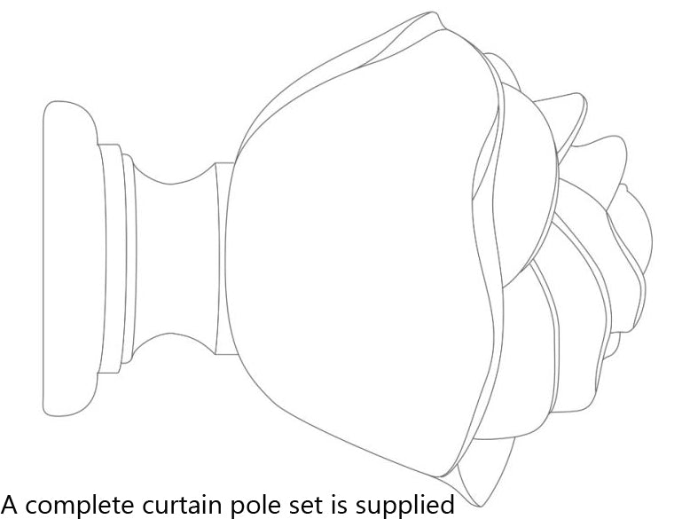 Laura Ashley 40mm Bespoke Handcrafted Wood Curtain Pole Rose