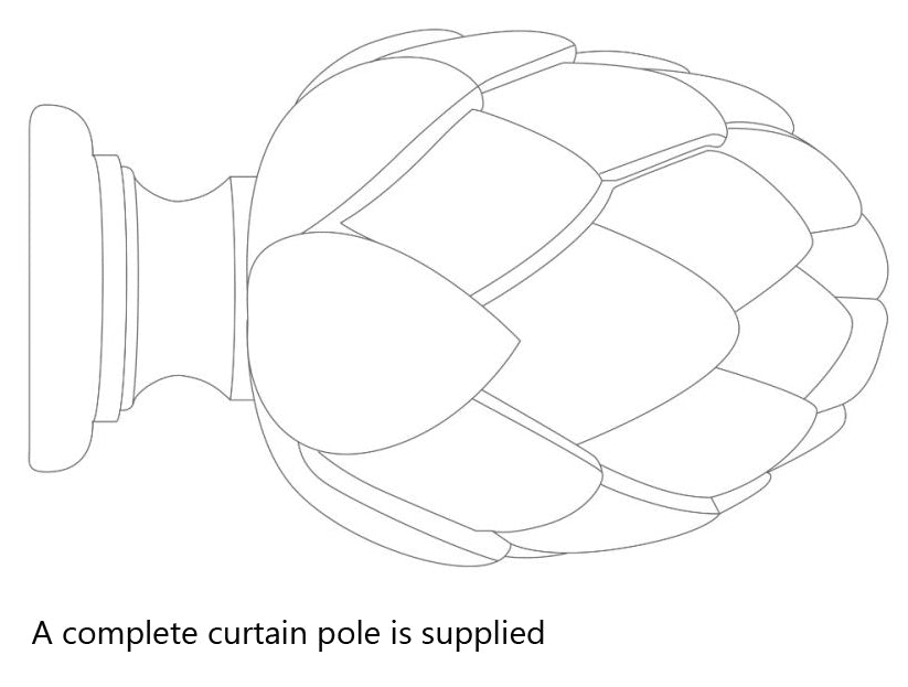Laura Ashley 40mm Bespoke Handcrafted Wood Curtain Pole Artichoke