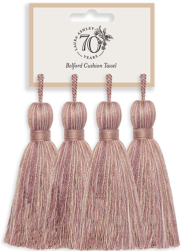 Laura Ashley Anniversary Belford Cushion Tassels Blush