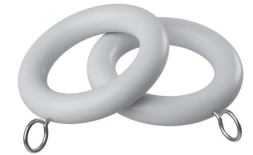 Speedy Woodland 28mm Wood Curtain Pole Rings White