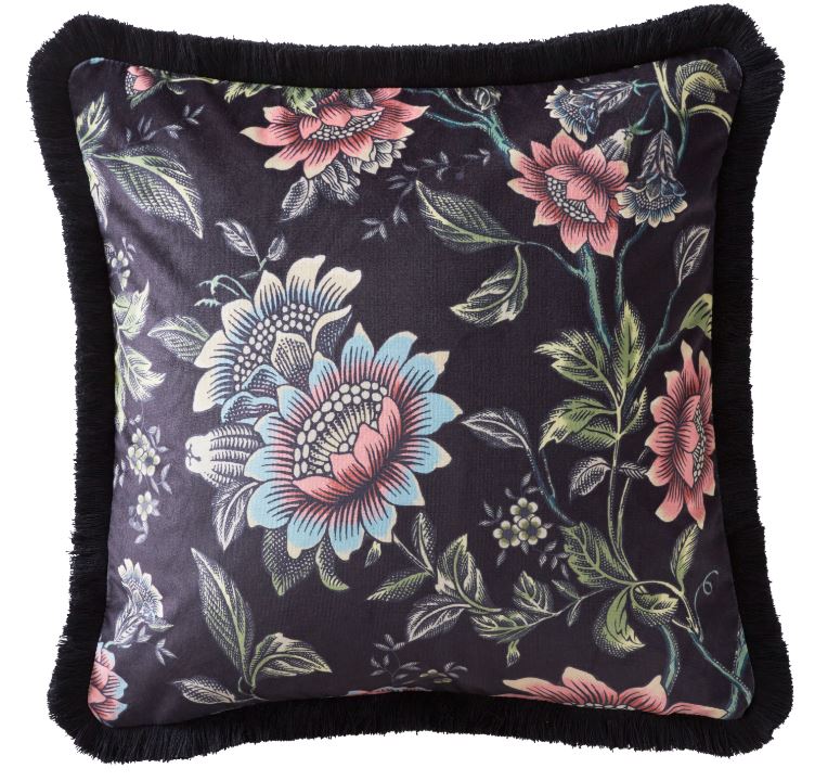 Wedgwood by Clarke & Clarke Tonquin Cushion Noir
