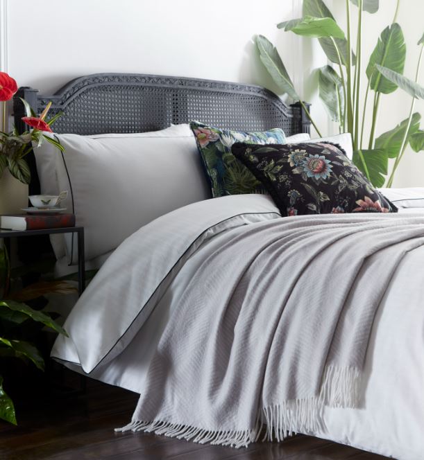 Wedgwood by Clarke & Clarke Folia Throw Smoke