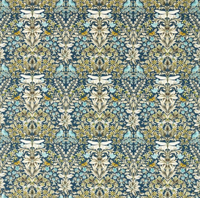 Clarke & Clarke Secret Garden Mirabell Midnight Fabric